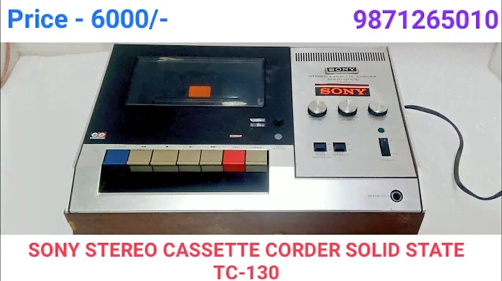 SONY STEREO CASSETTE CORDER SOLID STATE TC-130 Price - 6000/- Contact No - 9871265010