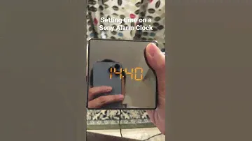 Setting time on a Sony icf-c1t alarm clock