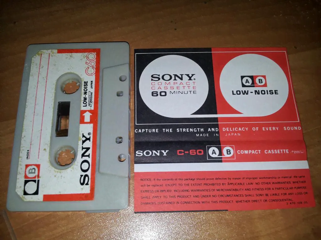Аудио кассета SONY Low noise C 60 (мод. 1972 г.) made in Japan (лот 9) записи Диско