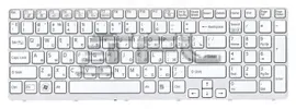Клавиатура для ноутбука Sony Vaio SVE15 с подсветкой (белая)
