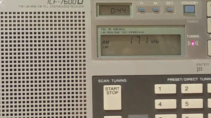SONY ICF-7600D. 171 кгц. Médi 1 из Марокко.