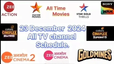# DD Free Dish Schedule # 23 December 2024 Monday Schedule # All TV Channel Schedule # New Update #.