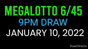 PCSO LOTTO RESULT TODAY MEGALOTTO 6/45 JANUARY 10, 2022
