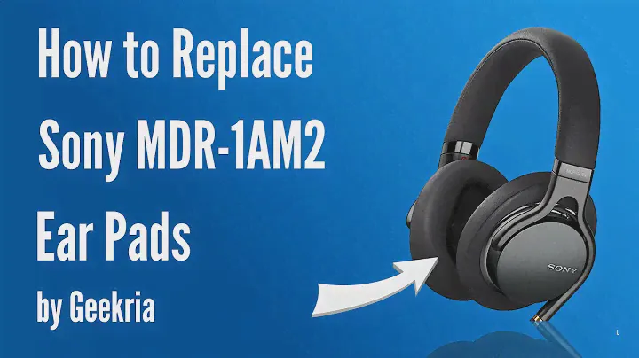 How to Replace Sony MDR-1AM2 Headphones Ear Pads / Cushions | Geekria