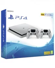 Sony PlayStation 4 Slim (500 Гб) (серебро) + контролер (CUH-2016A)