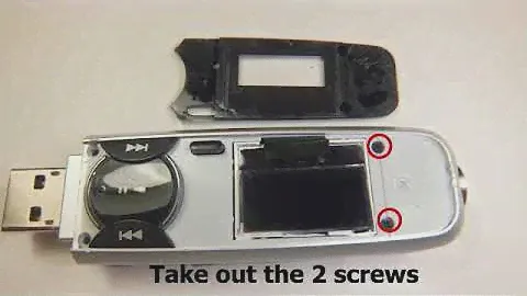 How to take apart a SONY Walkman NWZ-B133F NWZ-B135F and change battery