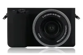 Фирменный силиконовый противоударный чехол для фотоаппарата Sony Alpha A5000/5100 черный