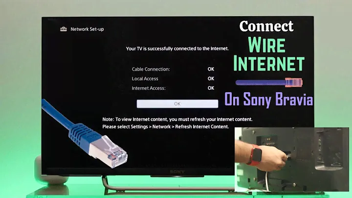 How to Connect Sony Bravia TV To Wired LAN Internet Network! [Setup Ethernet]