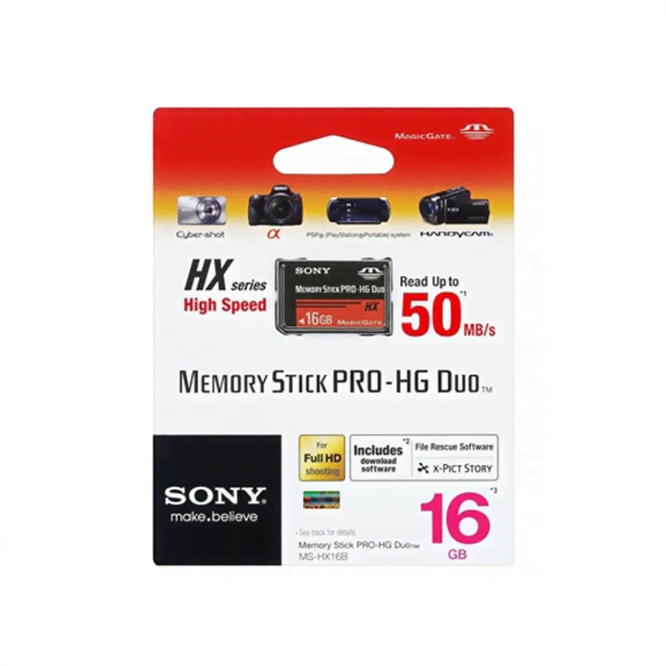 Карта памяти MemoryStick Pro Duo Sony 16GB MS-HX16B/T1-0