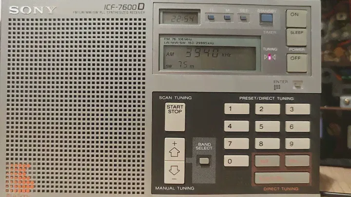 SONY ICF-7600D. 3940 кгц. Бухта свободных волн.